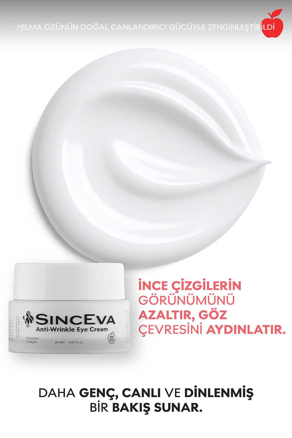 Göz Çevresi Kremi Proxylane + Kolajen Elma Özlü Kırışıklık ve Morluk Karşıtı 20ml