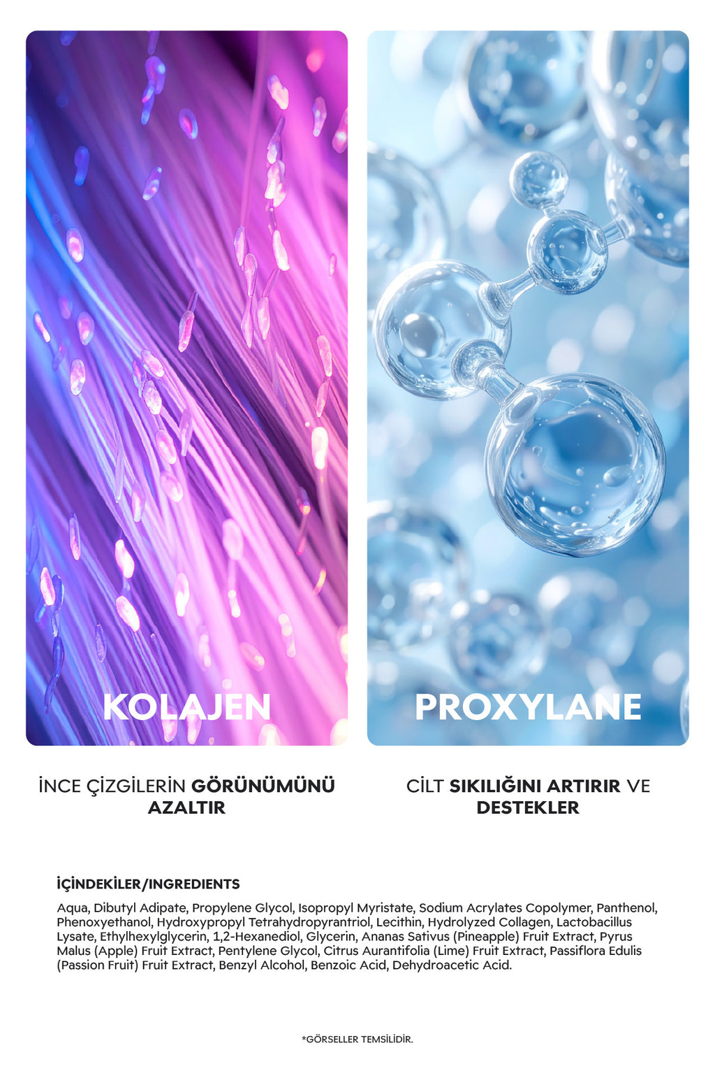 Göz Çevresi Kremi Proxylane + Kolajen Elma Özlü Kırışıklık ve Morluk Karşıtı 20ml