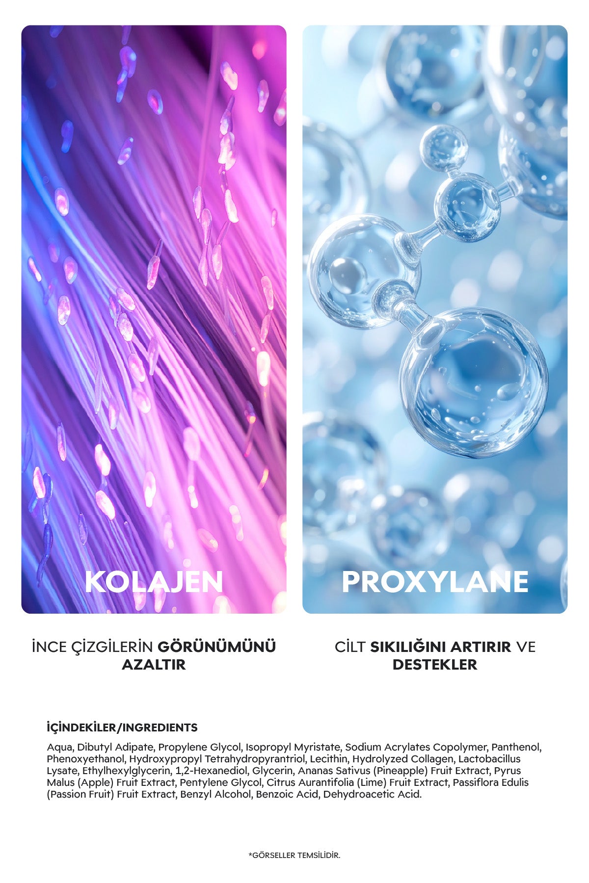 Göz Çevresi Kremi Proxylane + Kolajen Elma Özlü Kırışıklık ve Morluk Karşıtı 20ml