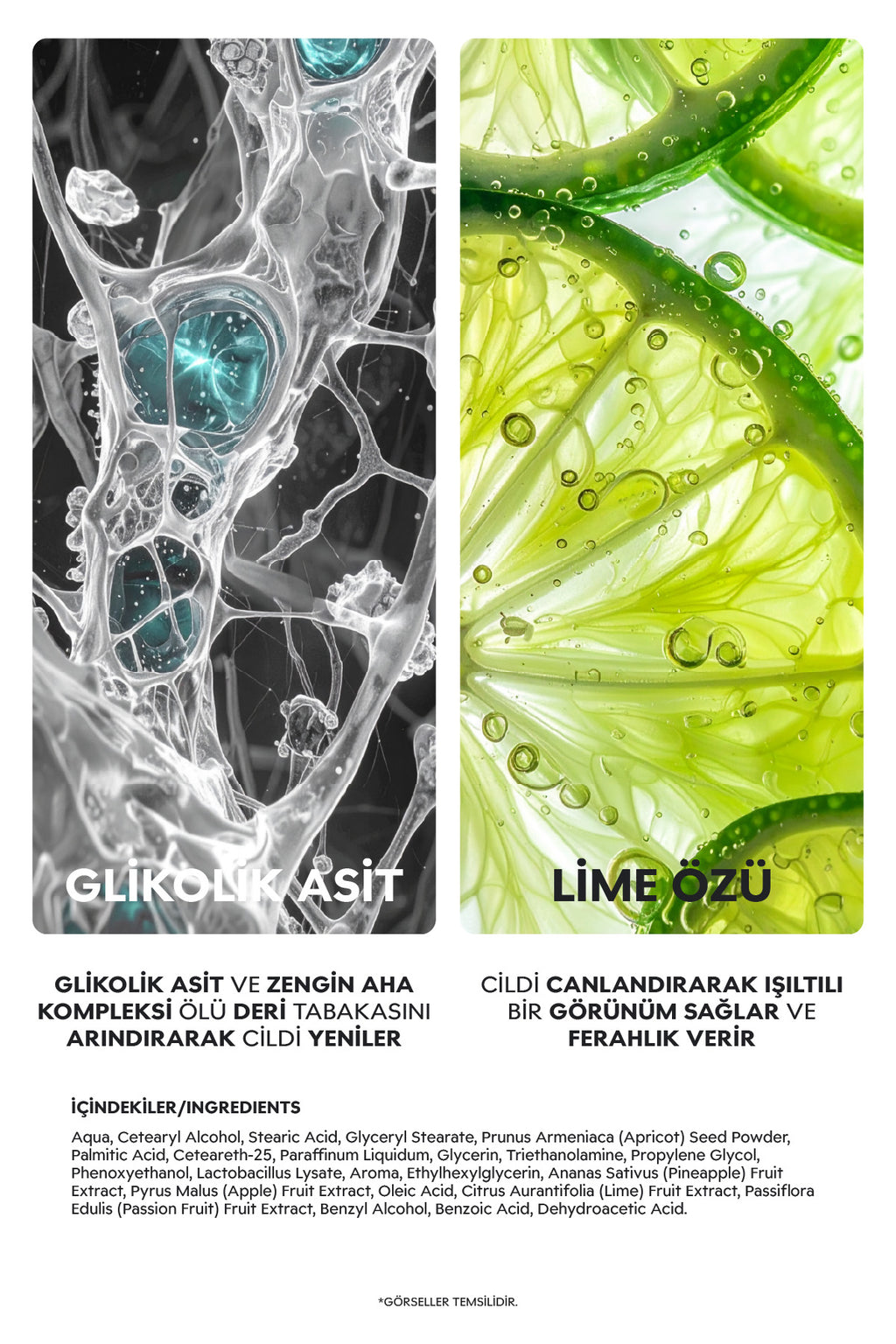 Peeling Scrub Krem+Kayısı Çekirdeği Partiküllü Elma Özlü Ölü Deri & Gözenek Arındırıcı 200ml