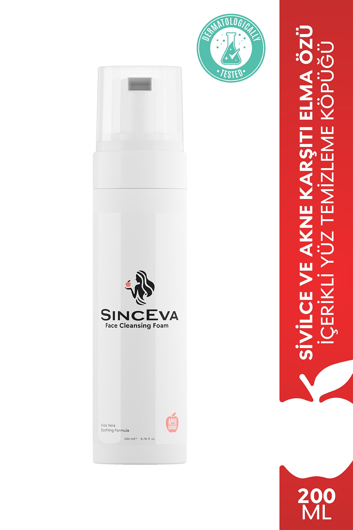Yüz Temizleme Köpüğü Aloe Vera + Elma Özlü Nazik Temizleyici & Arındırıcı 200ml